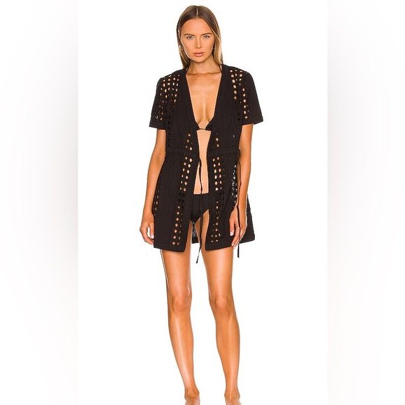 SOLID & STRIPED Other - Solid & Striped Large Black Wrap Cover-Up